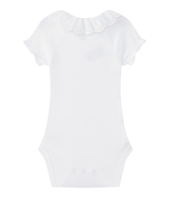 Body de nacimiento para bebé niña blanco ECUME