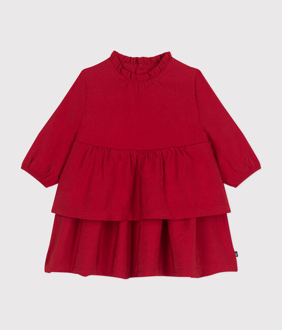 Vestido de manga larga para bebé rojo AURORA