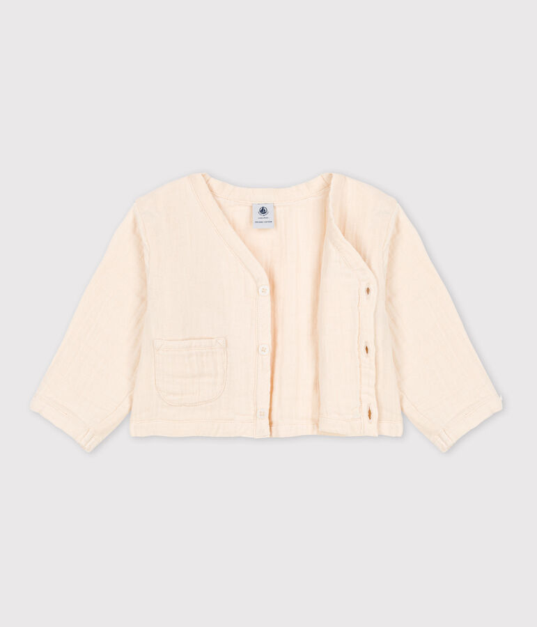 C&aacute;rdigan de gasa de algod&oacute;n para beb&eacute; crudo AVALANCHE