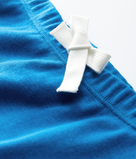 Pantalón corto de algodón de bebé azul MYKONOS