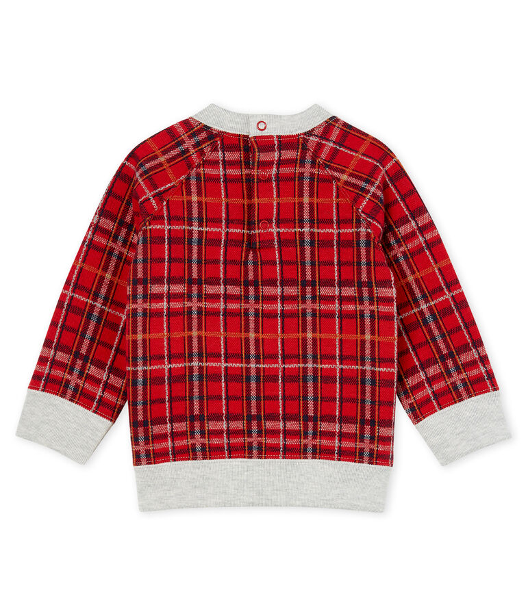 Sudadera de cuadros para beb&eacute; ni&ntilde;o rojo/multicolor