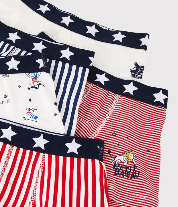 Lote de 5 b&oacute;xeres con estampado festivo para ni&ntilde;o peque&ntilde;o multicolor