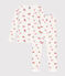 Pijama infantil muy ajustado en algodón estampado MARSHMALLOW/ PEONIA/ MULTICO