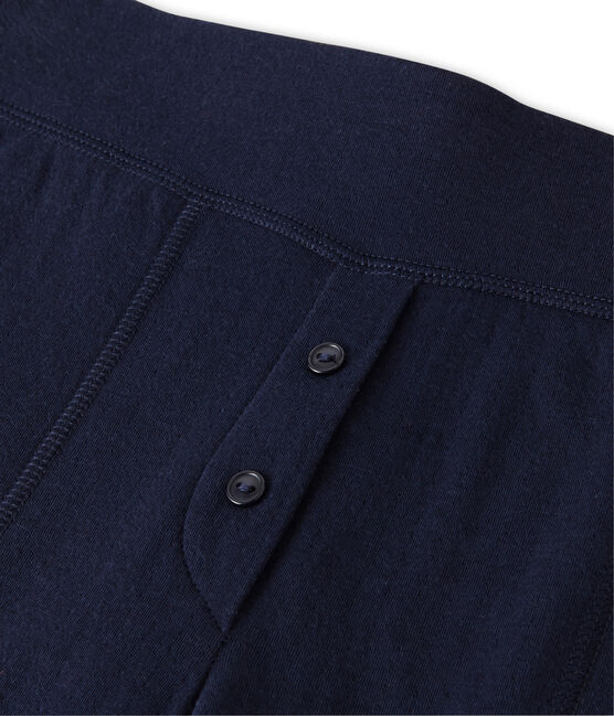 Pantalón con forma de calzoncillo largo en túbico extrafino para mujer azul SMOKING
