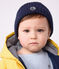Gorro de punto tricotado con forro polar para bebé azul SMOKING