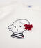 Camiseta de manga corta de algodón de niña blanco MARSHMALLOW