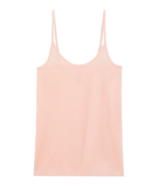 Camisa de tirantes para mujer blanco MARSHMALLOW/rosa ROSAKO