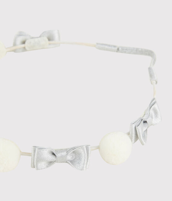 Diadema de niña blanco MARSHMALLOW/gris ARGENT