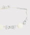 Diadema de niña blanco MARSHMALLOW/gris ARGENT