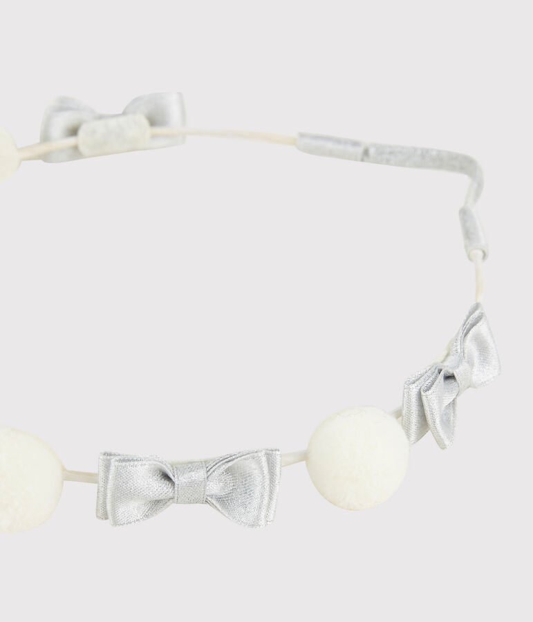 Diadema de ni&ntilde;a blanco MARSHMALLOW/gris ARGENT