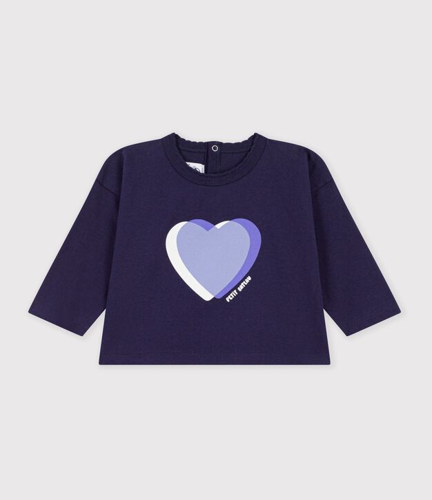 Camiseta de algod&oacute;n de manga larga lisa con estampado para beb&eacute; SOIR