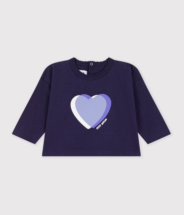 Camiseta de algod&oacute;n de manga larga lisa con estampado para beb&eacute; SOIR