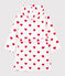 Albornoz de rizo con corazón para niño/niña blanco MARSHMALLOW/rojo TERKUIT