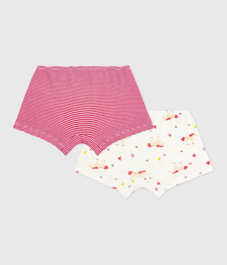 Juego de culottes infantiles de algod&oacute;n con estampado de caballos multicolor