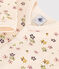 Pijama de felpa cepillada con estampado de flores para bebé blanco AVALANCHE/ MULTICO