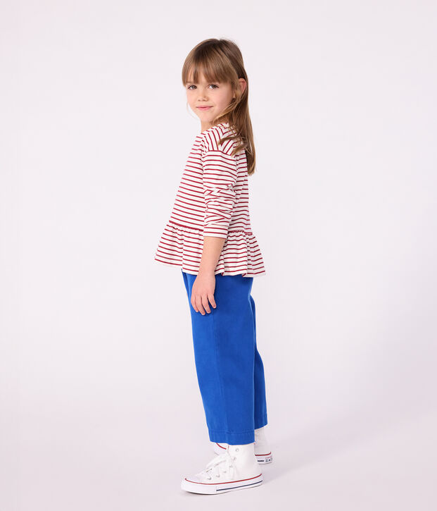 Marinera infantil de algod&oacute;n rojo/rojo