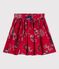 Falda de popelina estampada para niña rojo TERKUIT/blanco MULTICO