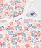 Pijama de terciopelo con estampado de flores para bebé blanco MARSHMALLOW/blanco MULTICO