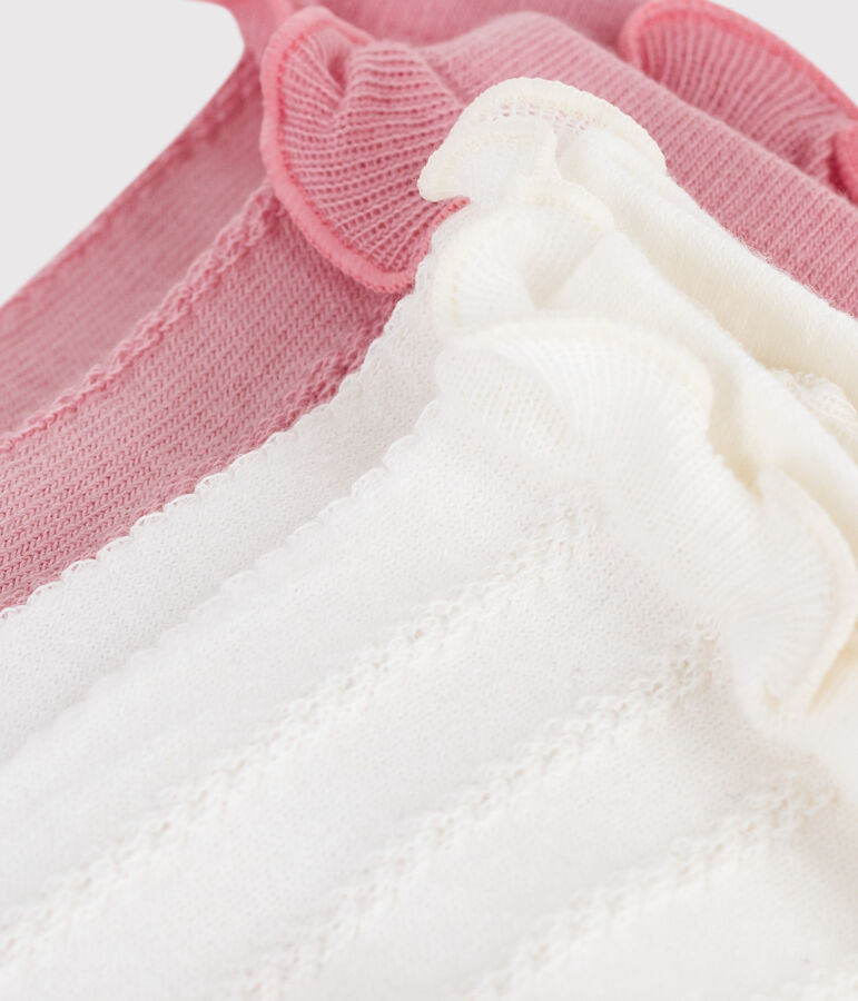 2 pares de calcetines infantiles de algod&oacute;n multicolor