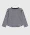 Camiseta infantil de algodón de manga larga a rayas azul SOIR/ MILK