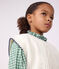 Jersey infantil sin mangas de lana y algod&oacute;n con detalle trenzado blanco