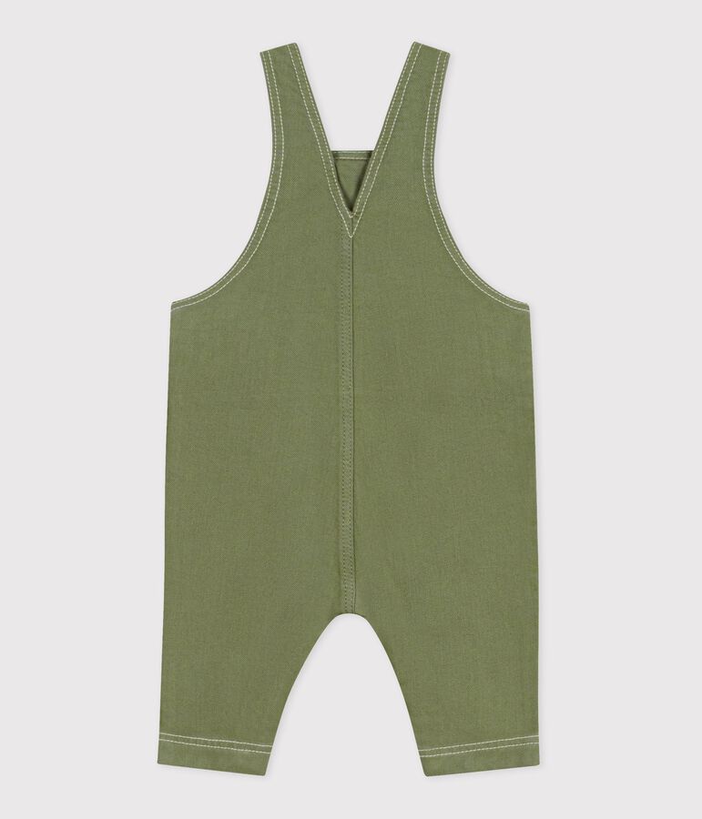 Peto largo de tejido denim de color para beb&eacute; verde