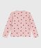 Cárdigan infantil de algodón estampado rosa JOLI/blanco MULTICO