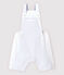 Peto corto de sarga irresistible de bebé niño blanco ECUME