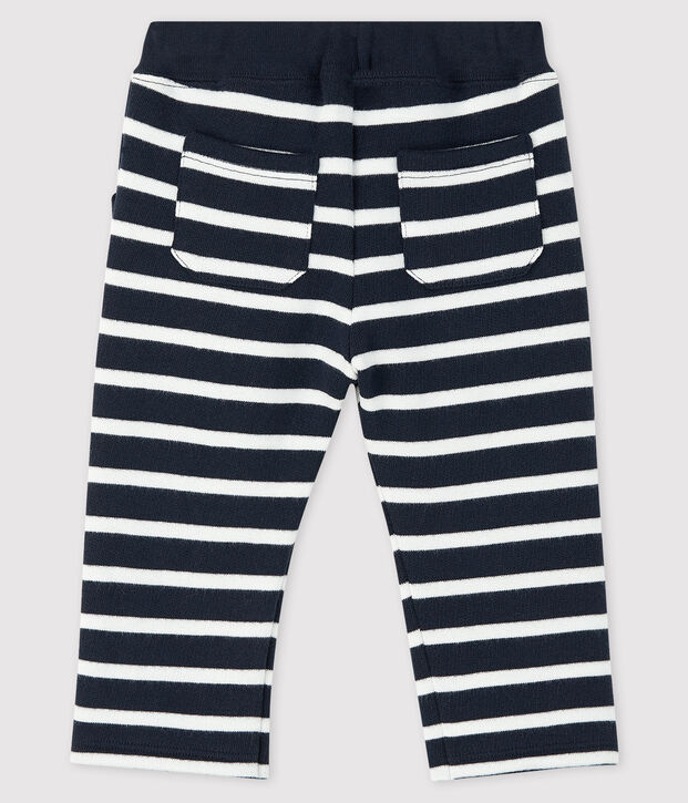 Pantal&oacute;n marinero para beb&eacute; ni&ntilde;o azul/blanco