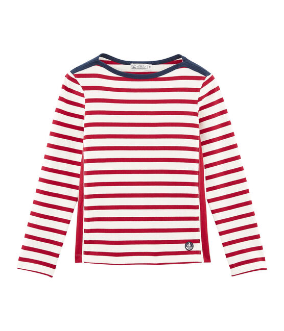 Jersey marinero para mujer rojo TERKUIT/blanco MARSHMALLOW