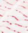 Pelele corto de punto de Petit Bateau je t'aime. blanco MARSHMALLOW/rojo TERKUIT