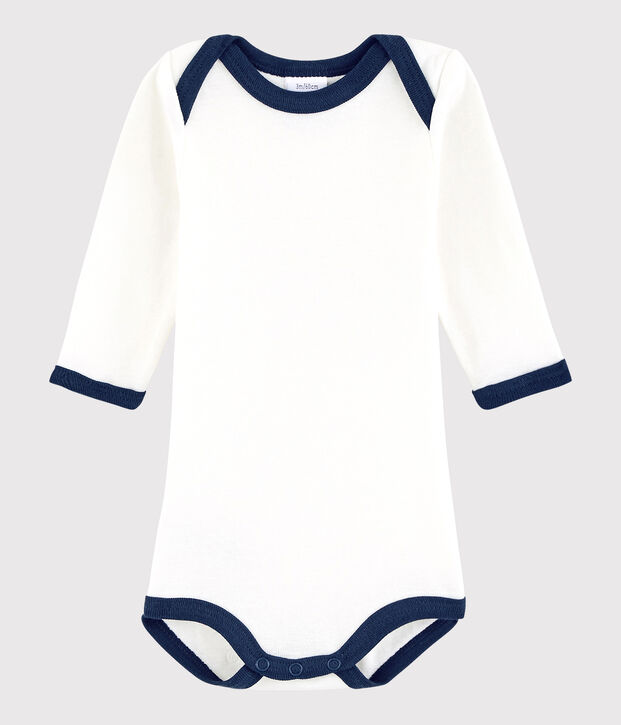 Bodi de manga larga de beb&eacute; ni&ntilde;a/ni&ntilde;o blanco