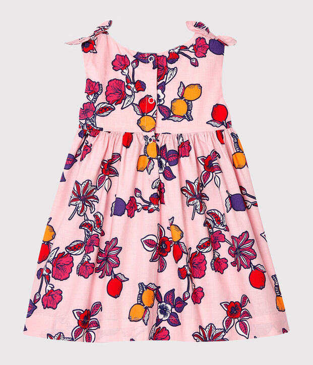 Vestido estampado sin mangas para beb&eacute; ni&ntilde;a rosa/multicolor
