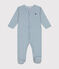 Pijama estampado de algodón para bebé azul ROVER/blanco MARSHMALLOW
