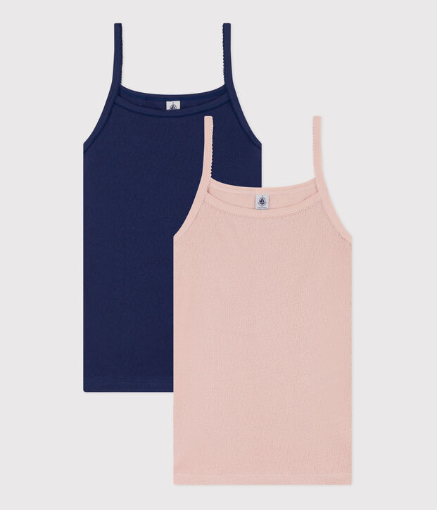 Camisetas de tirantes de algod&oacute;n calado para mujer multicolor