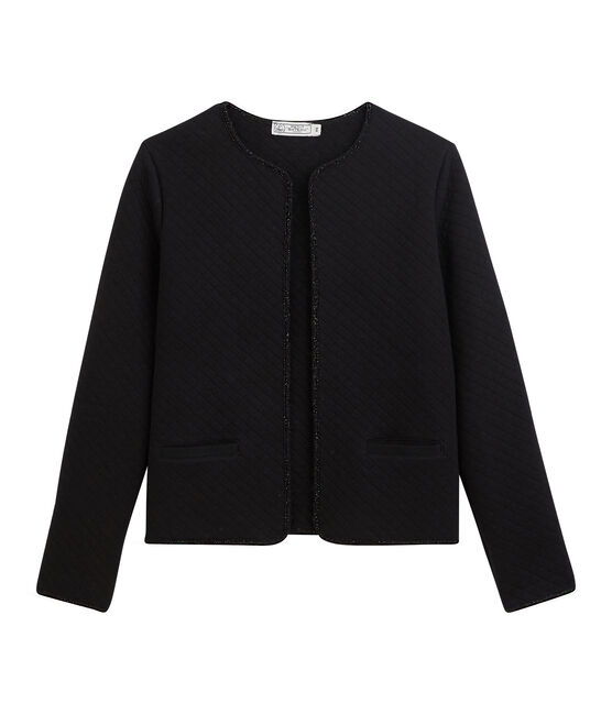 Chaqueta cárdigan de túbico mujer negro NOIR/amarillo DORE