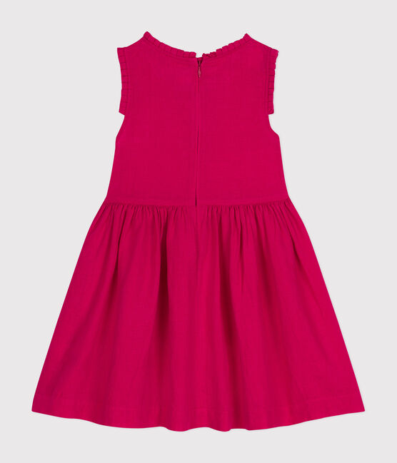 Vestido sin mangas de lino para niña rosa DELHI