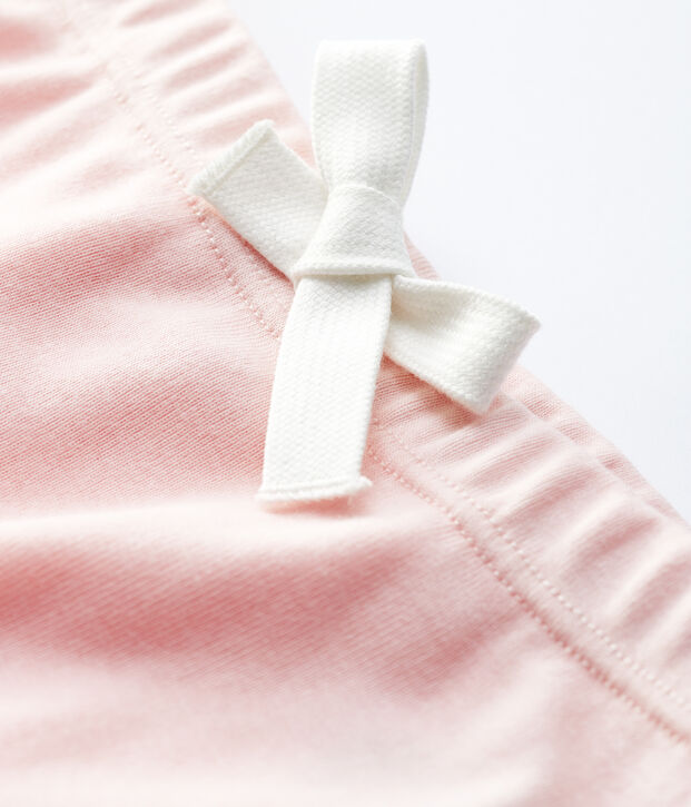 Pantal&oacute;n corto de algod&oacute;n de beb&eacute; rosa
