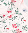 Pijama infantil muy ajustado de algodón con flores rosa FLEUR/blanco MULTICO