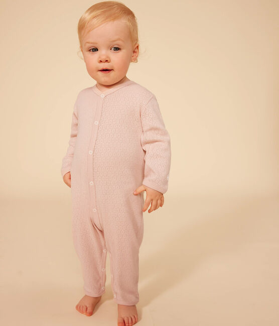 Pijama sin pies de algodón para bebé rosa SALINE