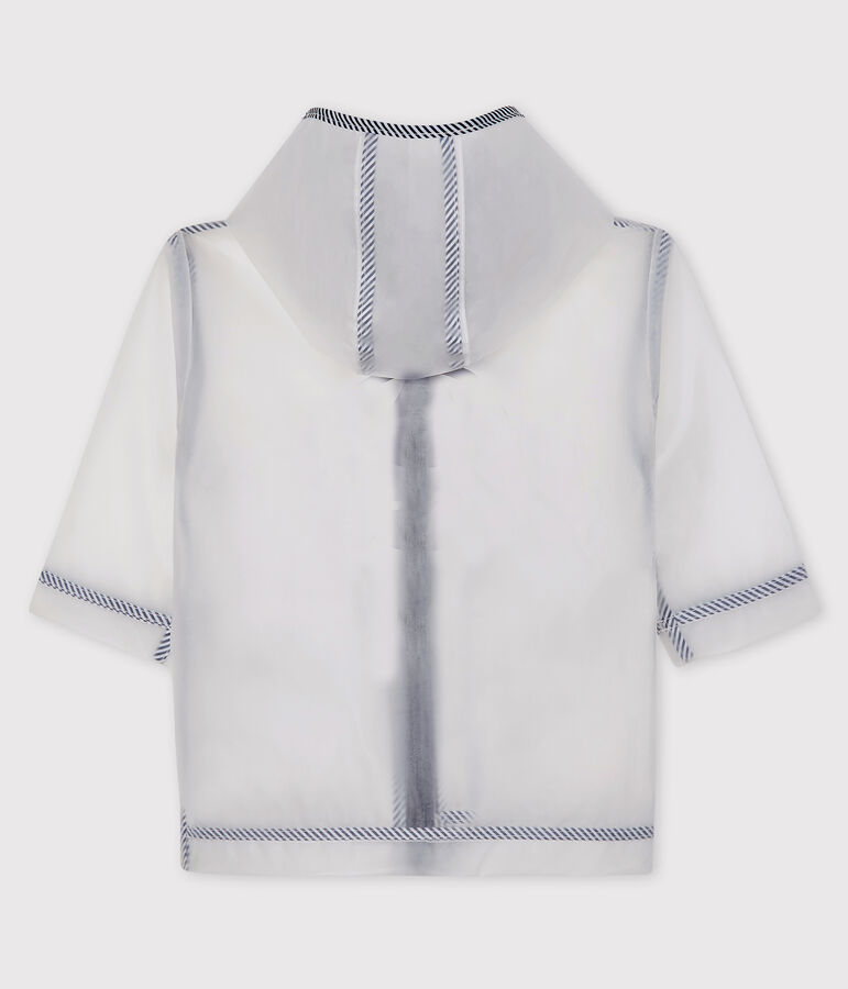 Chubasquero transparente para beb&eacute; unisex blanco