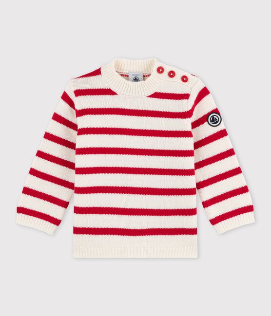 Jersey de punto para bebé  blanco MARSHMALLOW/rojo TERKUIT
