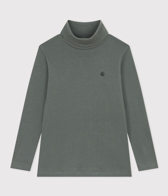 Prenda de cuello cisne de algodón de niña/niño verde THUYA