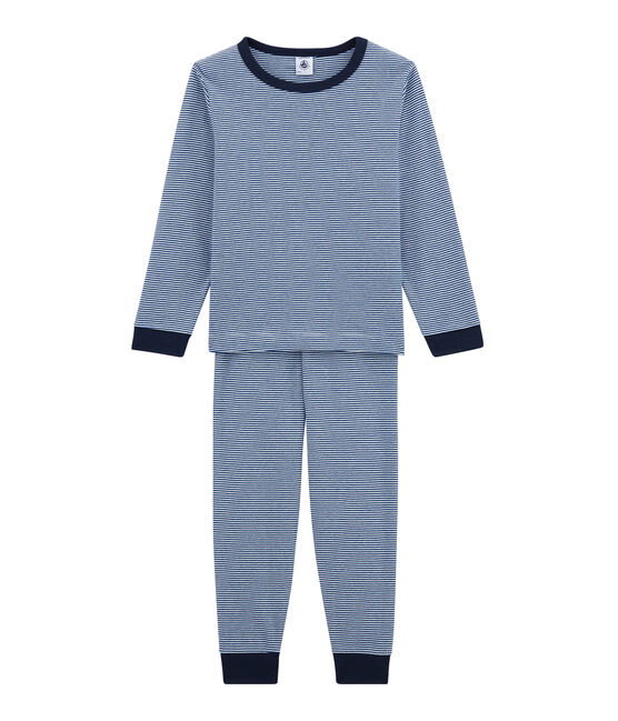 Pijama para niño azul LIMOGES/blanco MARSHMALLOW