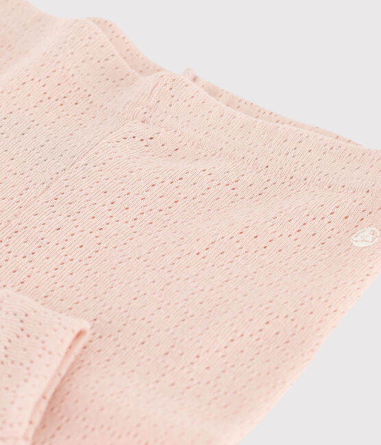 Leggings de algodón calado para bebé rosa SALINE