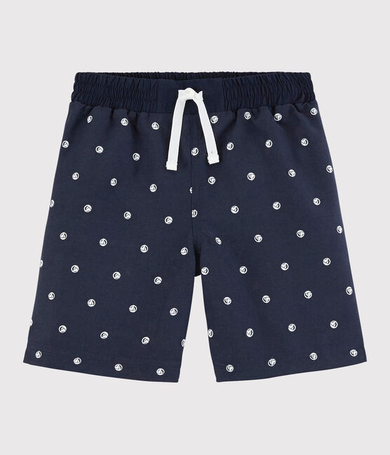 Short de baño reciclado de niño azul SMOKING/blanco MARSHMALLOW