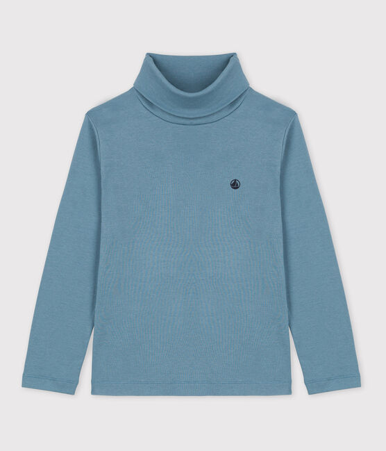 Prenda de cuello cisne de algodón de niña/niño azul ROVER