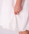 Vestido infantil liso de algodón de manga corta blanco ECUME