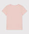 Camiseta RECTA con cuello redondo de algodón orgánico de mujer rosa SALINE