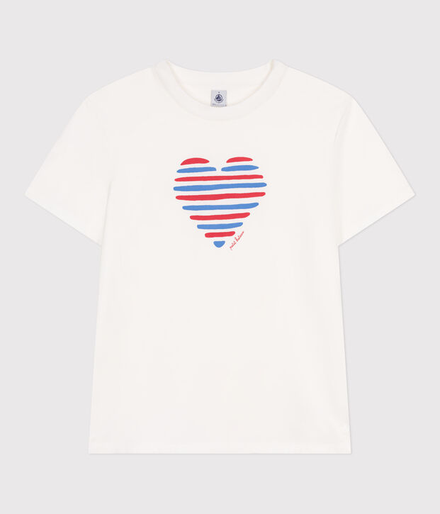 Camiseta Recta de algod&oacute;n liso para mujer blanco